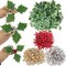 300PCS Artificial Holly Berries with 100PCS Green Leaves Gold Silver Red Holly Berry Stems with Leaves Artificial Holly Leaves and Berries for Christmas Wreath Arrangement Cake Toppers Craft